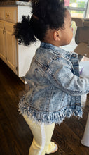 Load image into Gallery viewer, The TOT Fringe Denim Jacket
