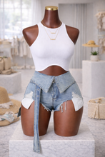Load image into Gallery viewer, Off Duty Denim Shorts
